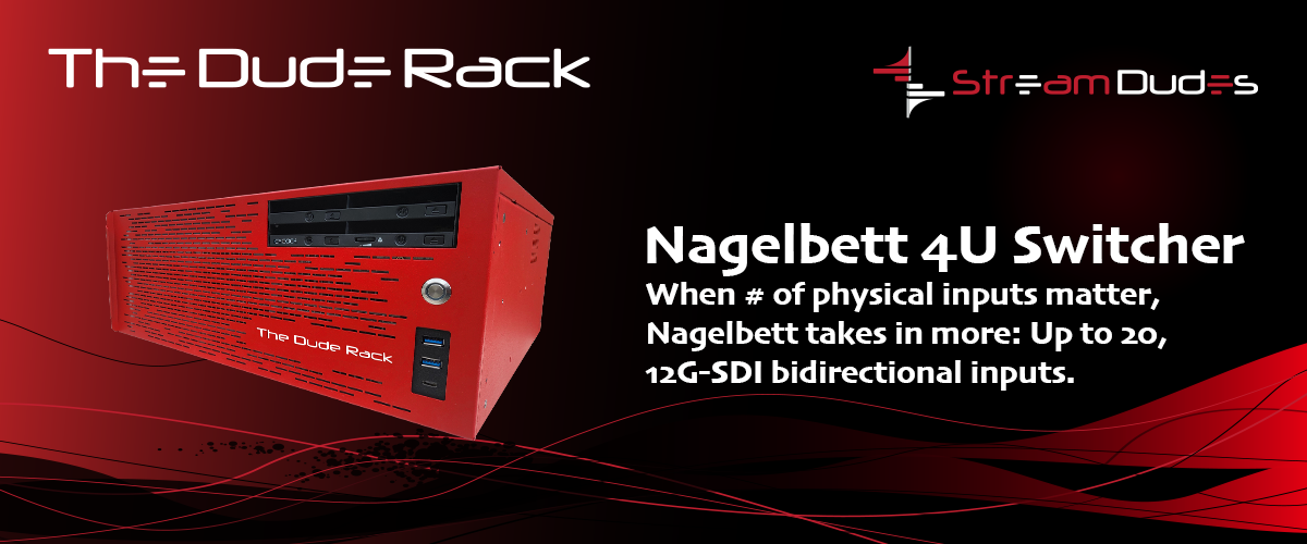 The Dude Rack: Nagelbett 4U Production Switcher by Stream Dudes