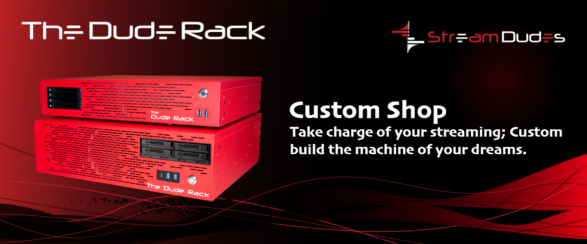 Learn more about our custom-built Dude Rack streaming switchers
