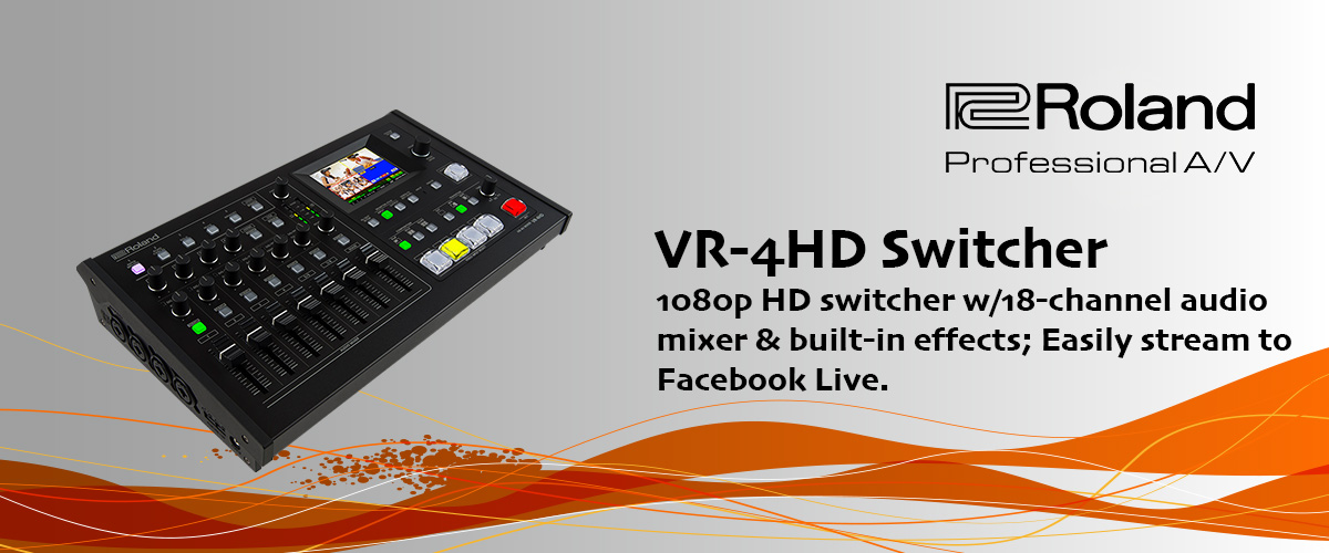 Roland VR-4HD 1080p HD Switcher with 18-chanel audio mixer